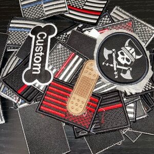 Custom Black and Red Patch Set